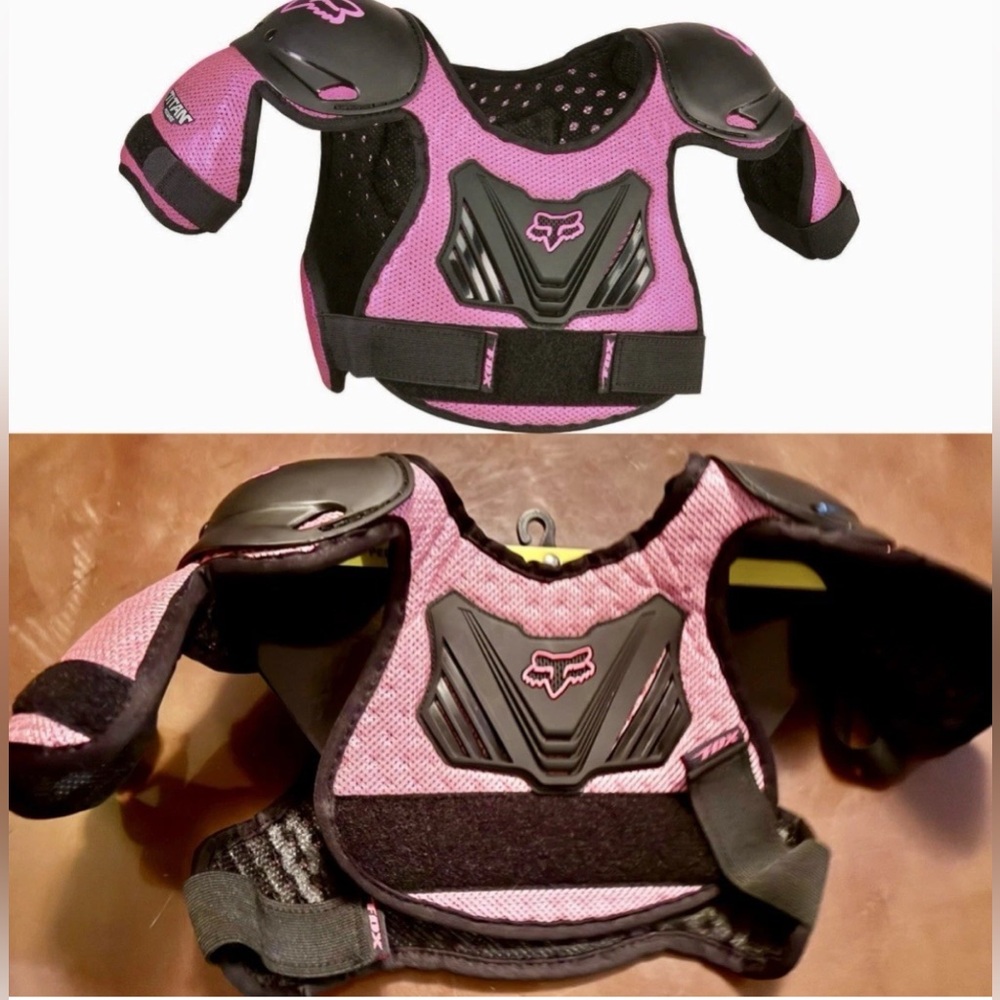 FOX RACING Youth Peewee Titan Motocross Roost Deflector, Black/Pink, M/L~NEW